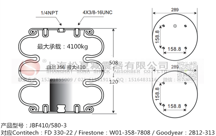 JBF410/580-3橡膠<a href='http://m.shimaoquan.com/' target='_blank'><u>空氣彈簧</u></a>